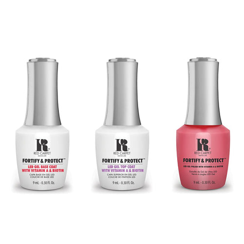 Red Carpet Manicure - Fortify & Protect Combo - Base, Top & Fairytale Ending 0.3 oz