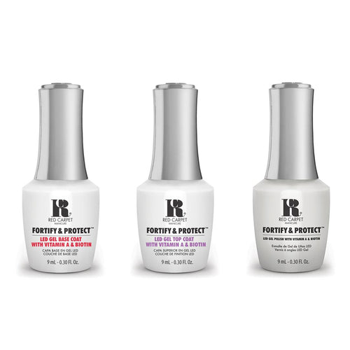 Red Carpet Manicure - Fortify & Protect Combo - Base, Top & Feeling Brand Nude 0.3 oz
