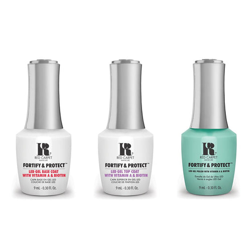 Red Carpet Manicure - Fortify & Protect Combo - Base, Top & Front And Center 0.3 oz