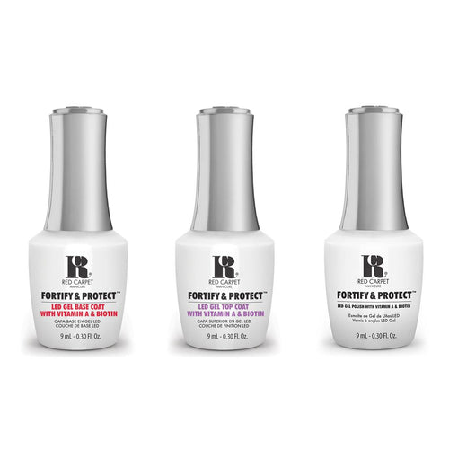 Red Carpet Manicure - Fortify & Protect Combo - Base, Top & Iconic Beauty 0.3 oz