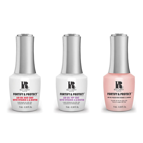 Red Carpet Manicure - Fortify & Protect Combo - Base, Top & No Damsels Here 0.3 oz
