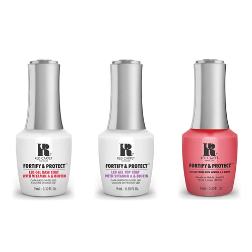 Red Carpet Manicure - Fortify & Protect Combo - Base, Top & On Set Antics 0.3 oz