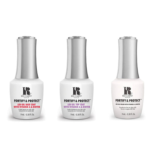 Red Carpet Manicure - Fortify & Protect Combo - Base, Top & Seeing The Sights 0.3 oz
