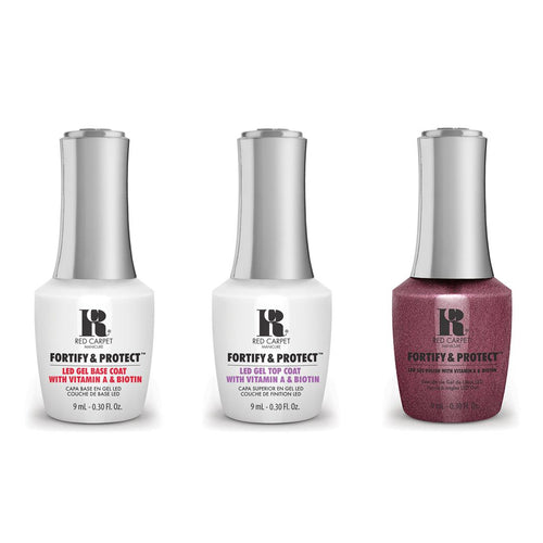 Red Carpet Manicure - Fortify & Protect Combo - Base, Top & Showcopper 0.3 oz