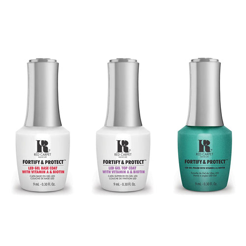 Red Carpet Manicure - Fortify & Protect Combo - Base, Top & Teal We Meet Again 0.3 oz