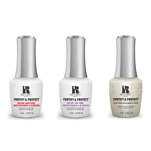 Red Carpet Manicure - Fortify & Protect Combo - Base, Top & Toasting To Me 0.3 oz