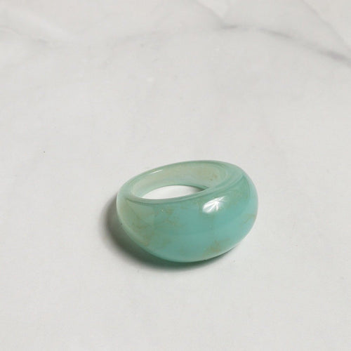 Resin Dome Ring in Jade