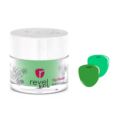 Revel Nail - Dip Powder Sour Green Glow 0.5 oz - #J683C .5 - Dipping Powder at Beyond Polish