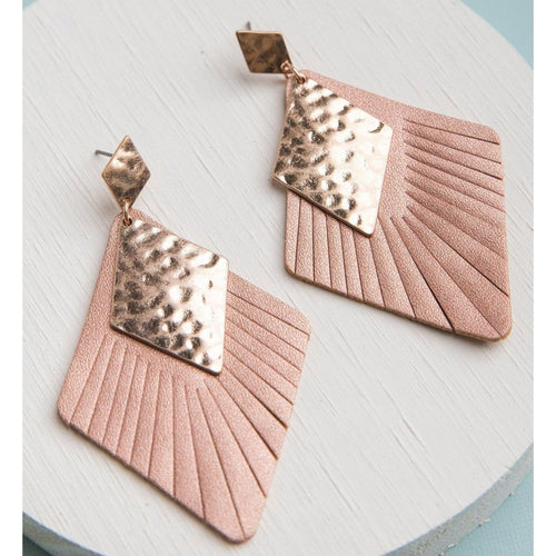 Rhea Vegan Leather Earrings