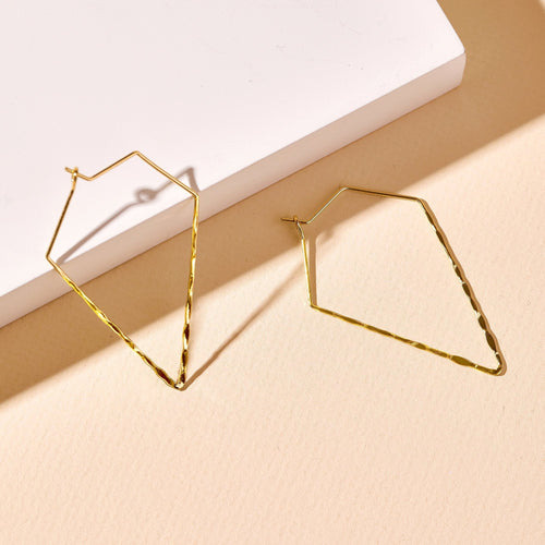 Rhombus Hoop Earrings
