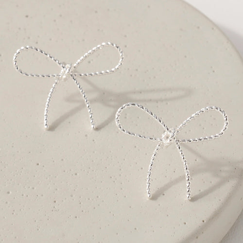Ribbon Bow Stud Earrings