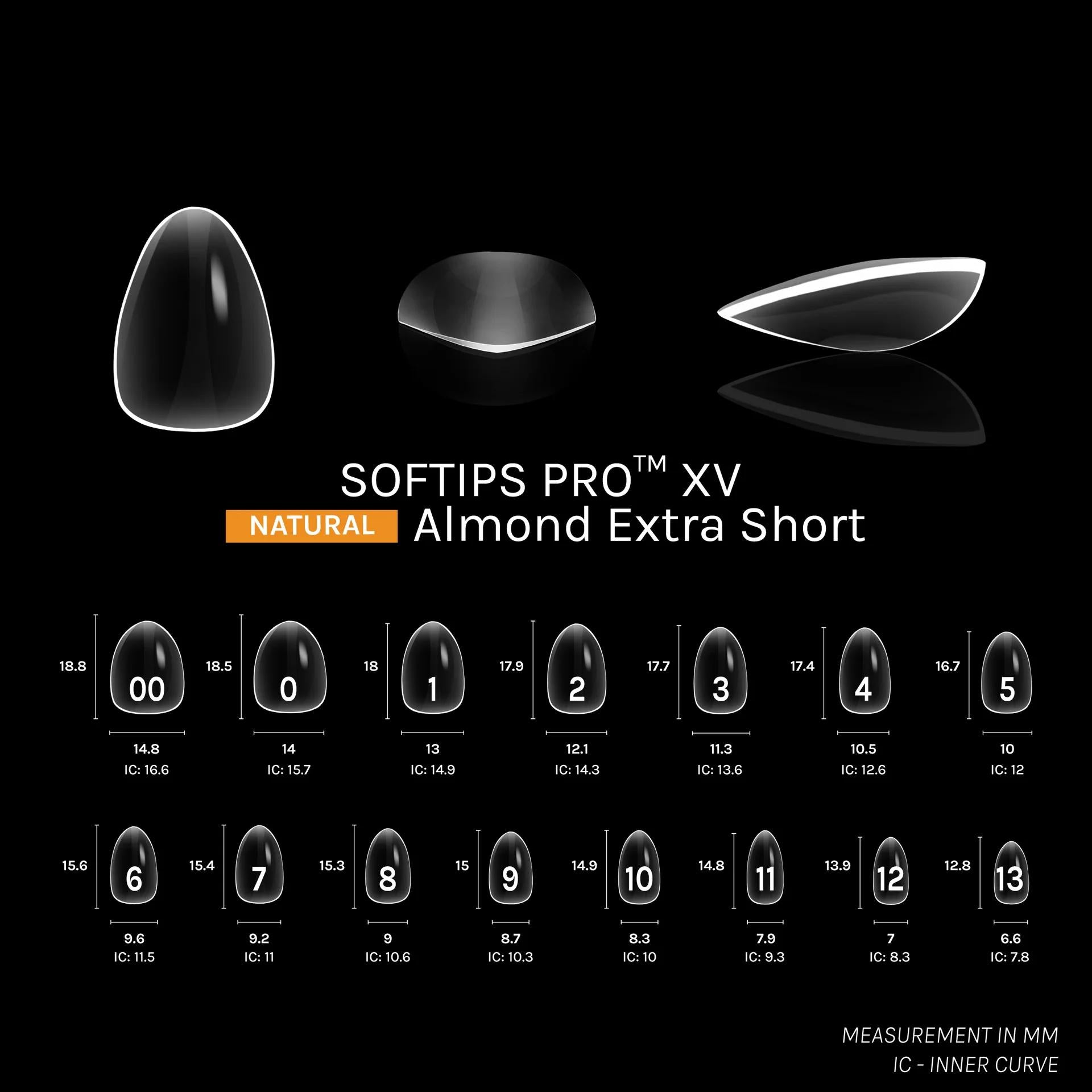 SOFGEL - Softips Pro XV Natural Almond Extra Short - (600 Pcs) - Nail Extensions at Beyond Polish