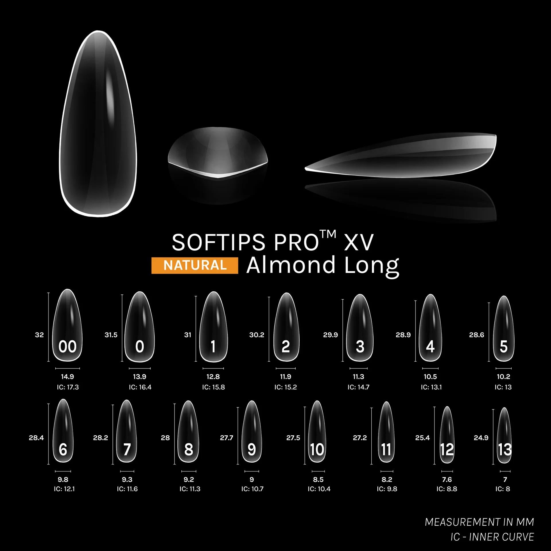 SOFGEL - Softips Pro XV Natural Almond Long - (600 Pcs) - Nail Extensions at Beyond Polish