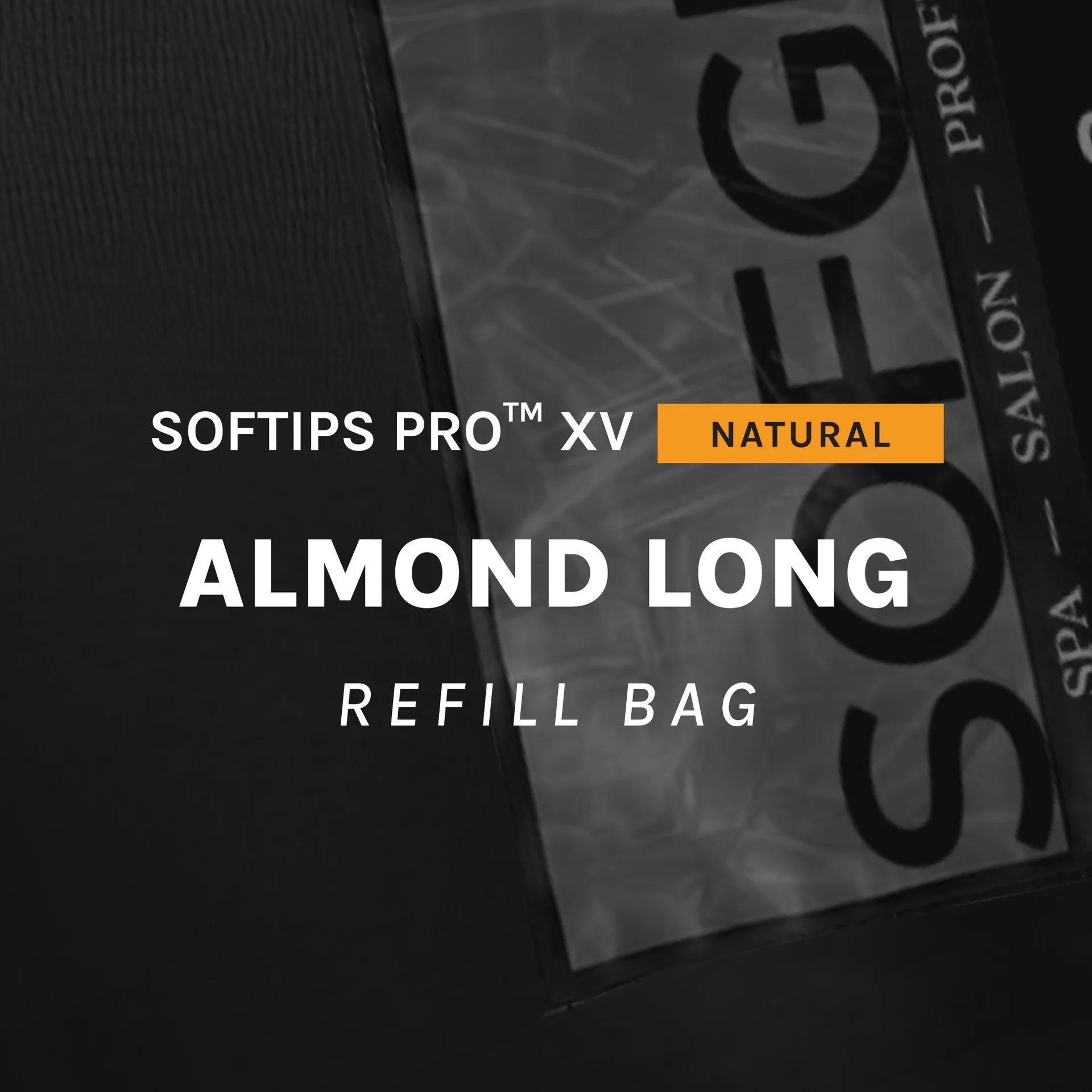 SOFGEL - Softips Pro XV Natural Almond Long - (600 Pcs) - Nail Extensions at Beyond Polish