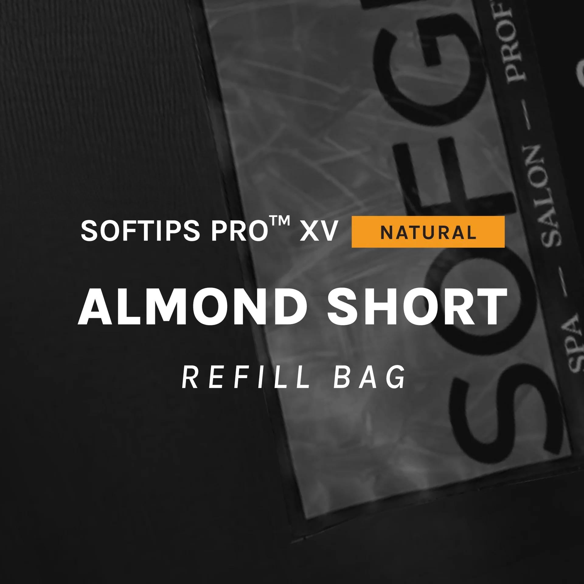 SOFGEL - Softips Pro XV Natural Almond Short - (600 Pcs) - Nail Extensions at Beyond Polish