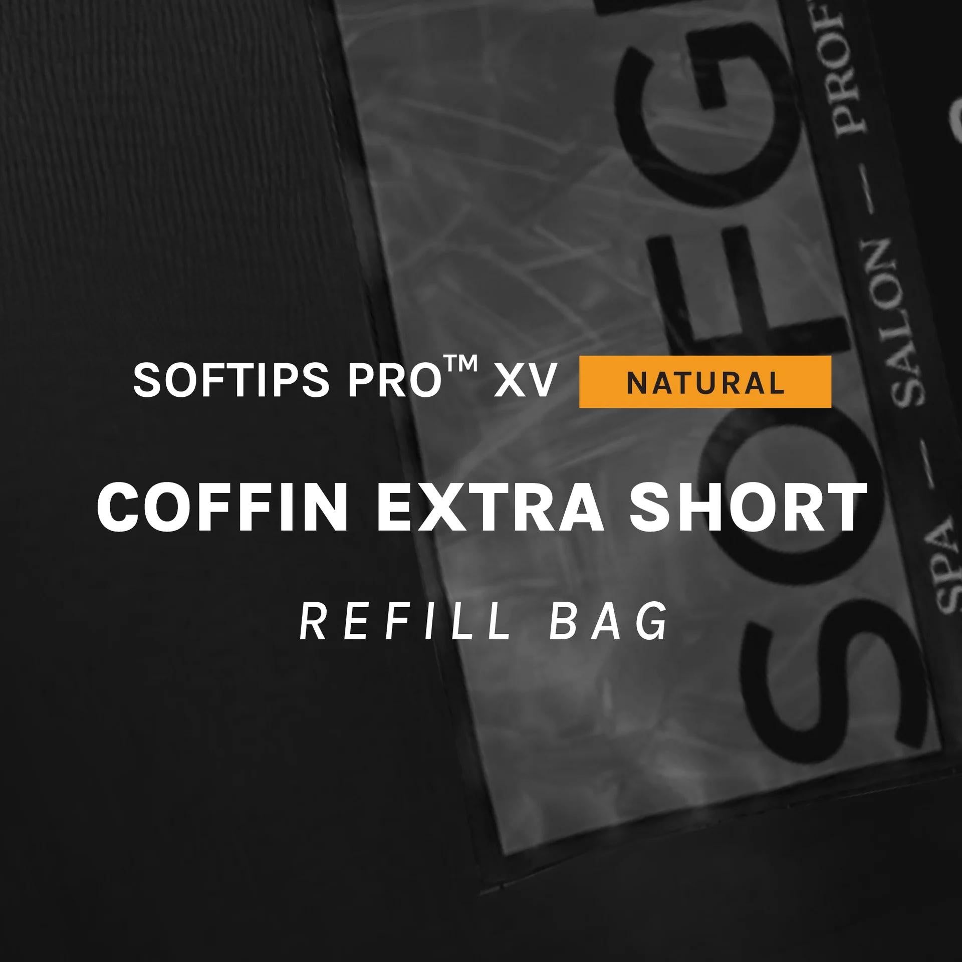 SOFGEL - Softips Pro XV Natural Coffin Extra Short - (600 Pcs) - Nail Extensions at Beyond Polish