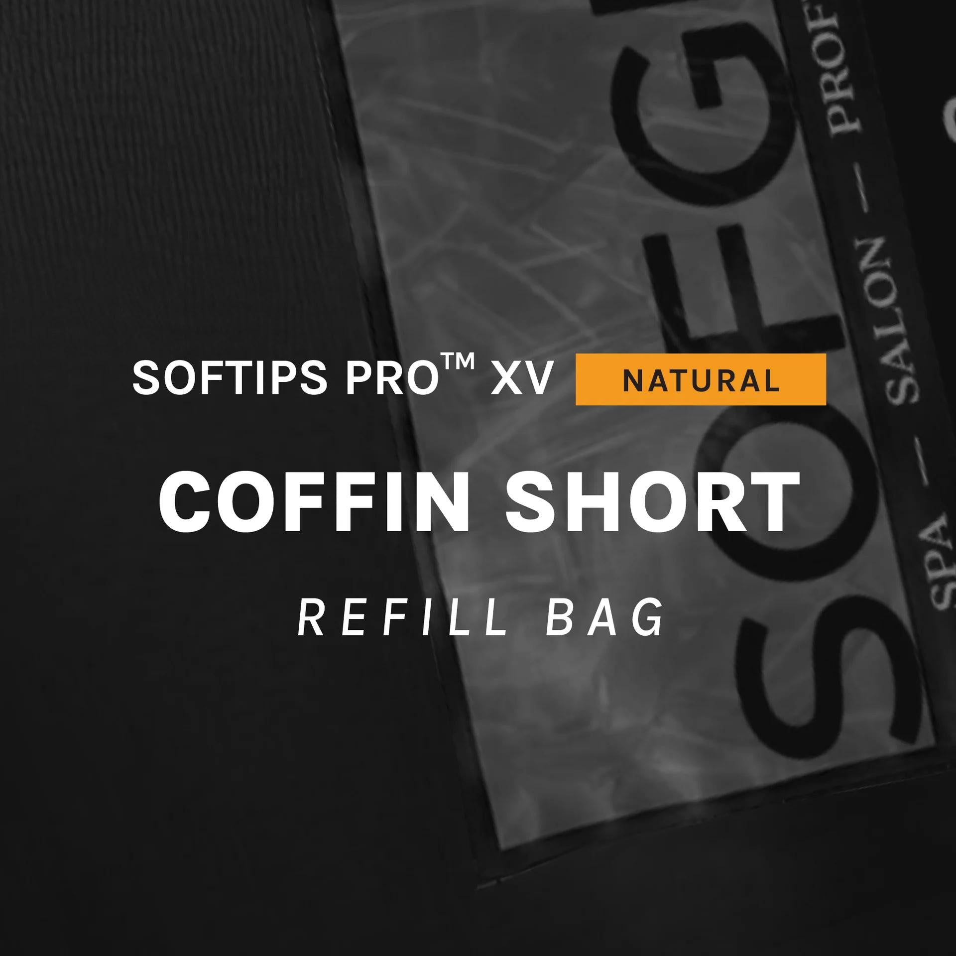 SOFGEL - Softips Pro XV Natural Coffin Short - (600 Pcs) - Nail Extensions at Beyond Polish