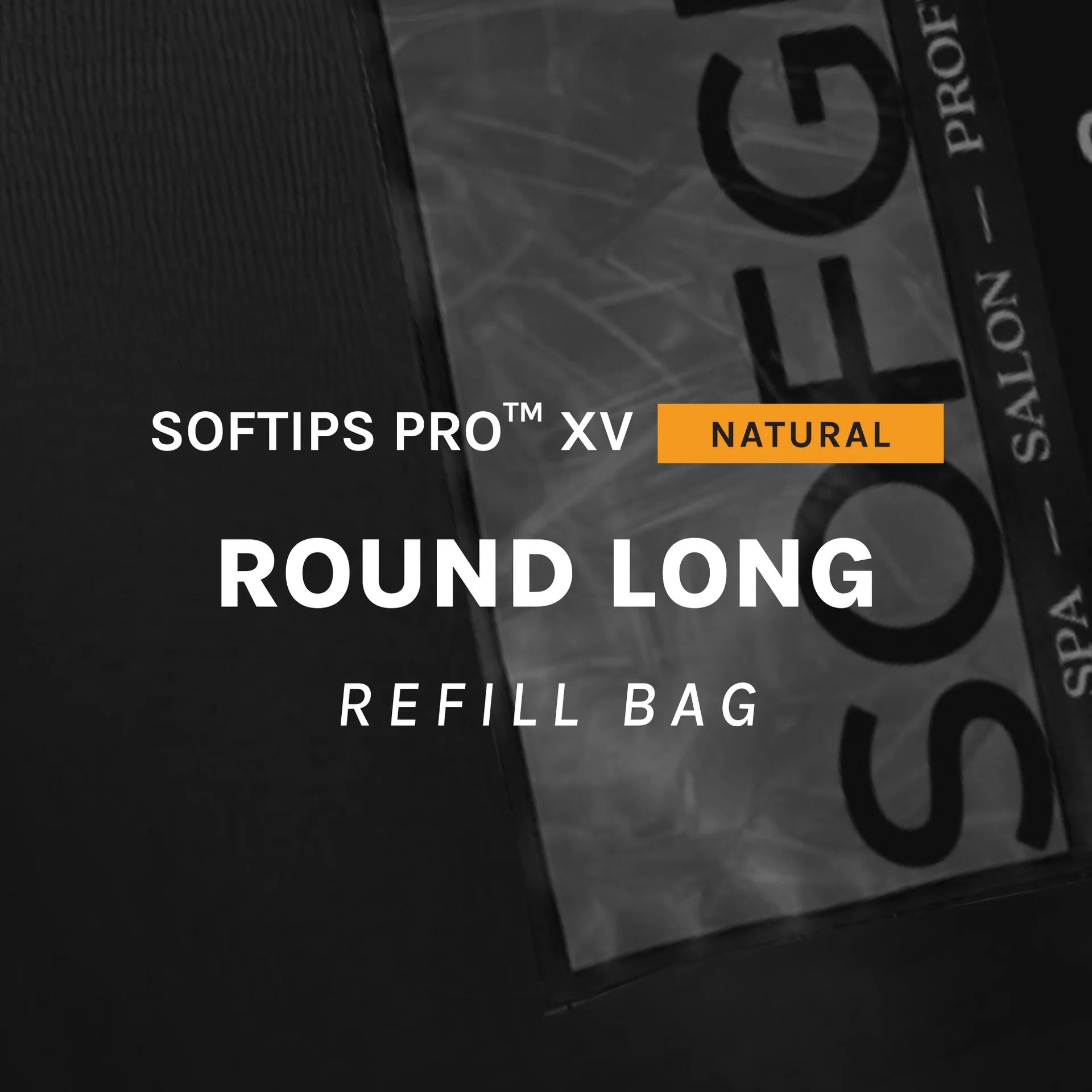 SOFGEL - Softips Pro XV Natural Round Long - (600 Pcs) - Nail Extensions at Beyond Polish