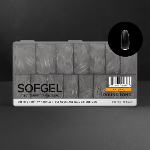SOFGEL - Softips Pro XV Natural Round Long - (600 Pcs)