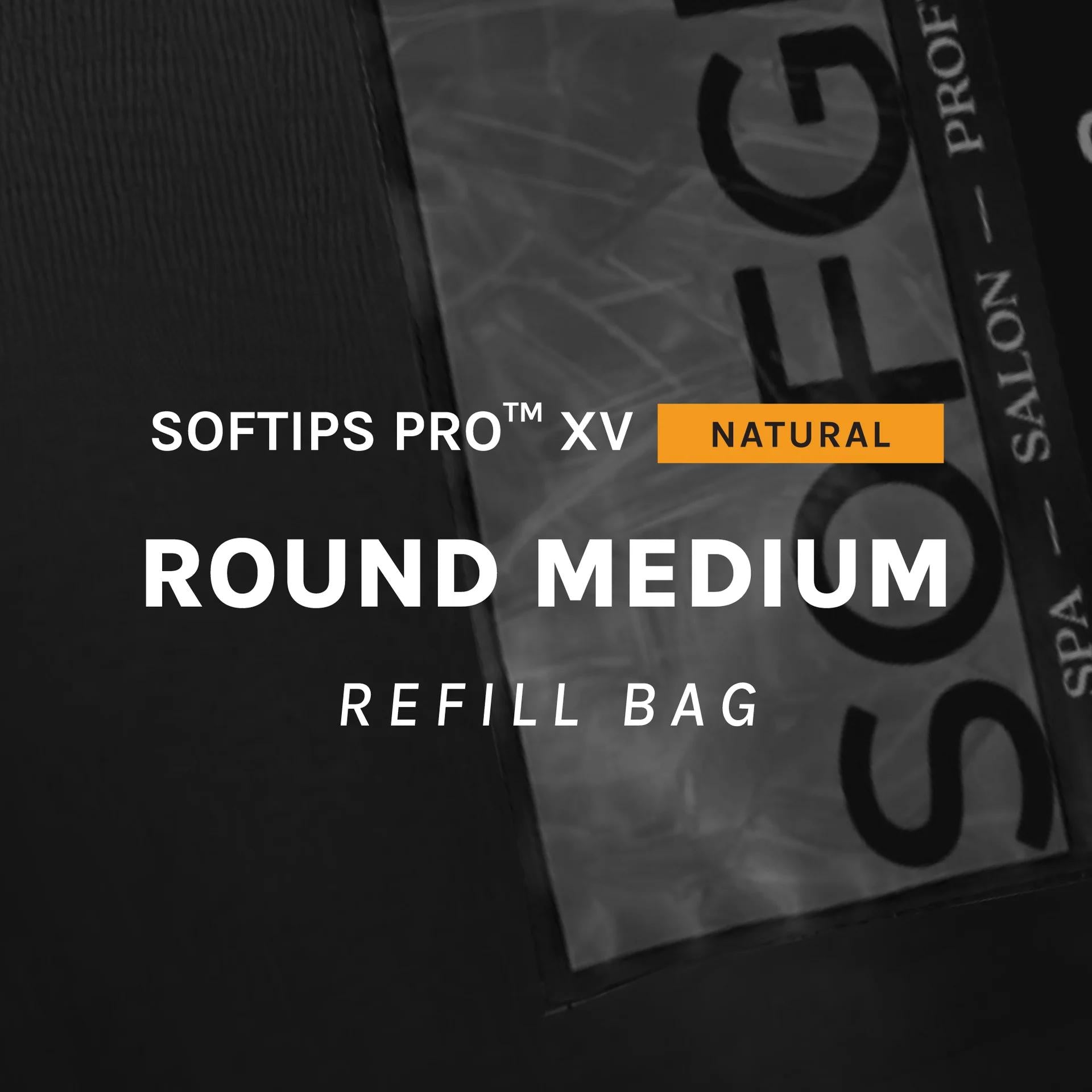 SOFGEL - Softips Pro XV Natural Round Medium - (600 Pcs) - Nail Extensions at Beyond Polish