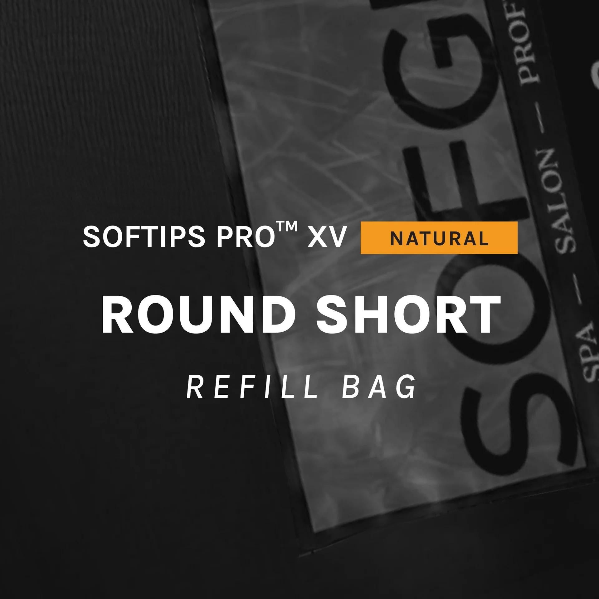 SOFGEL - Softips Pro XV Natural Round Short - (600 Pcs) - Nail Extensions at Beyond Polish