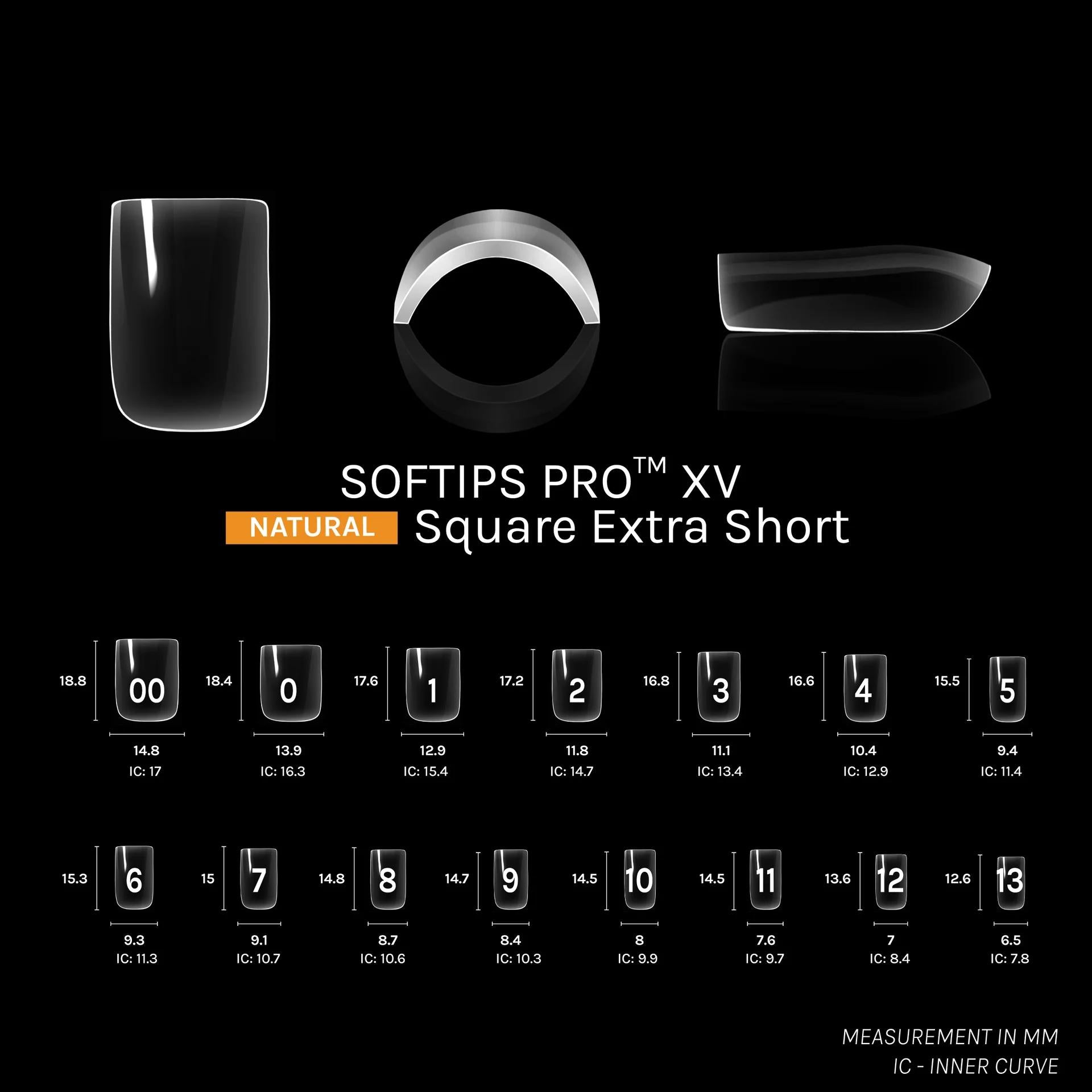 SOFGEL - Softips Pro XV Natural Square Extra Short - (600 Pcs) - Nail Extensions at Beyond Polish