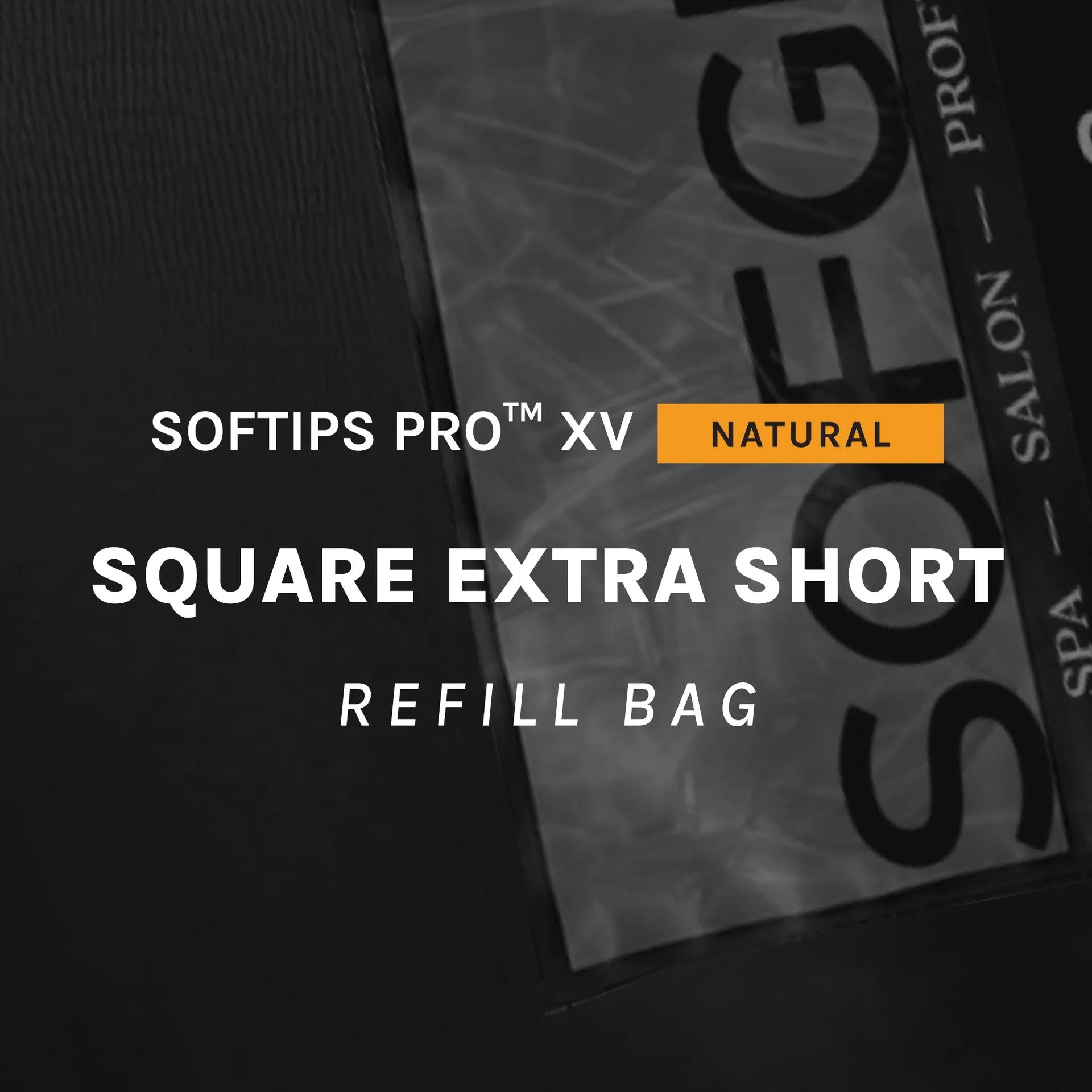 SOFGEL - Softips Pro XV Natural Square Extra Short - (600 Pcs) - Nail Extensions at Beyond Polish