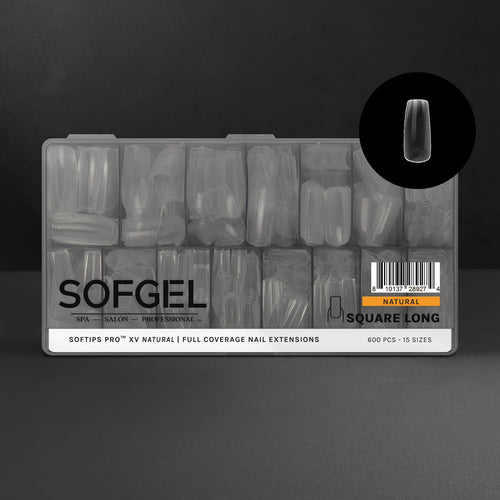 SOFGEL - Softips Pro XV Natural Square Long - (600 Pcs)