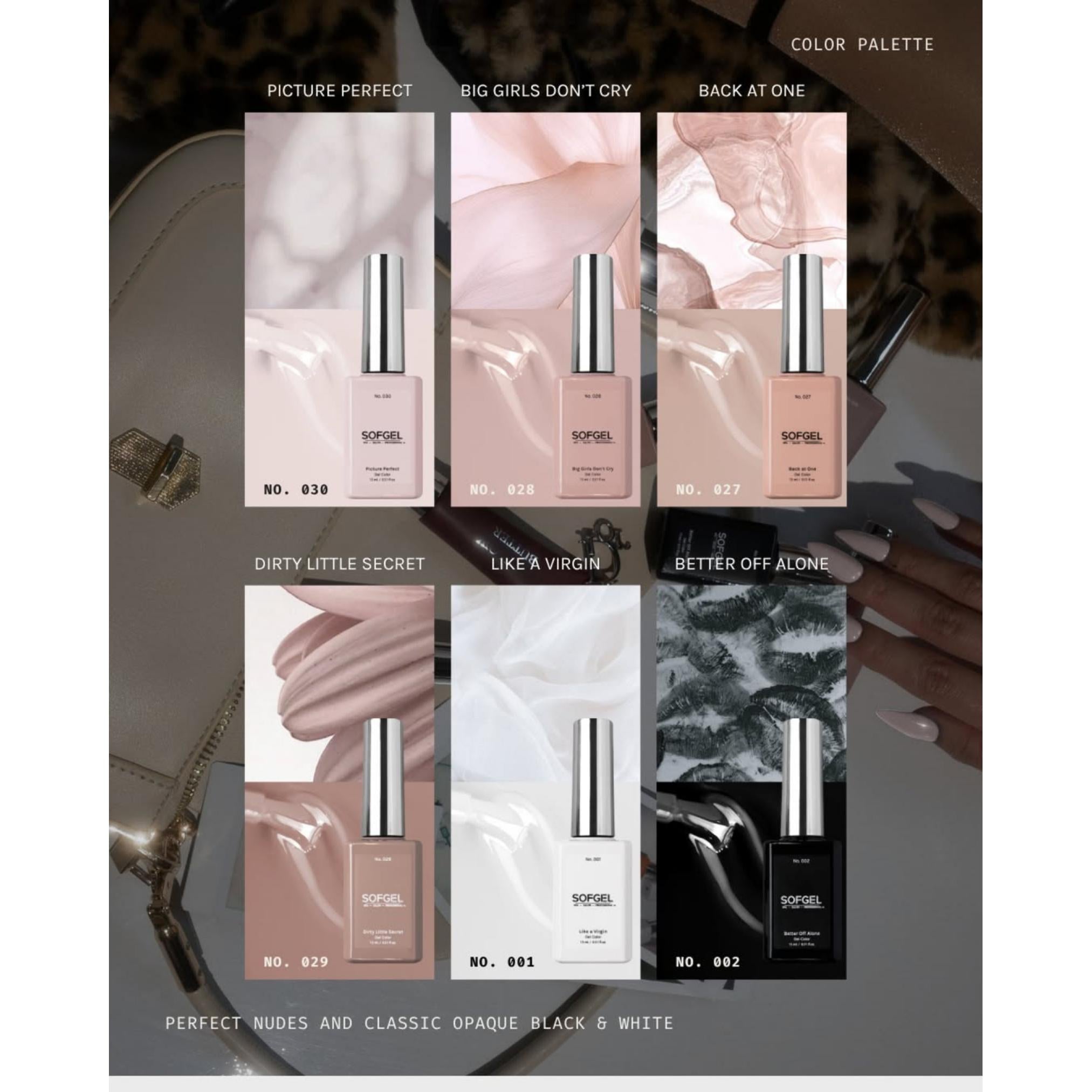 SOFGEL - The Nicole Set - Legacy Gel Color No. 01 - 15Ml - Gel Polish at Beyond Polish