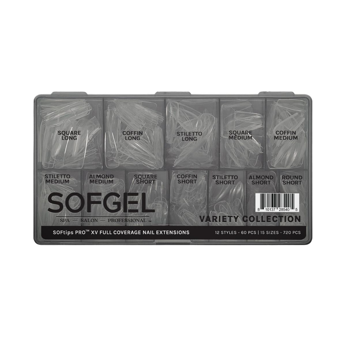 SOFGEL - XV Natural Variety Collection - Box 720Pcs - Nail Extensions at Beyond Polish