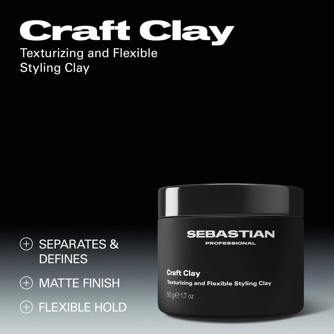 Sebastian - Craft Clay Texturizing & Flexible Styling Clay 1.7 oz - Hair at Beyond Polish