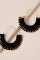 Semi Circle PU Leather Hoop Earrings - Earrings at Beyond Polish