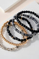 Silicone Glass Beaded Bracelet Set - Bracelets at Beyond Polish