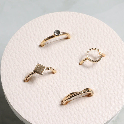 Simple Geometric 5 Ring Set