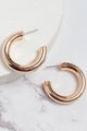 Small Tube Hoop Earrings in Gold - Earrings at Beyond Polish