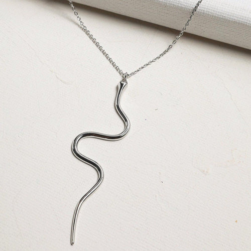 Snake Pendant Drop Necklace