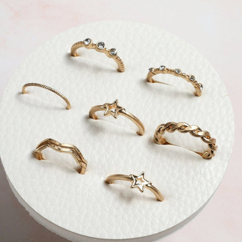 Star Charm Ring Set