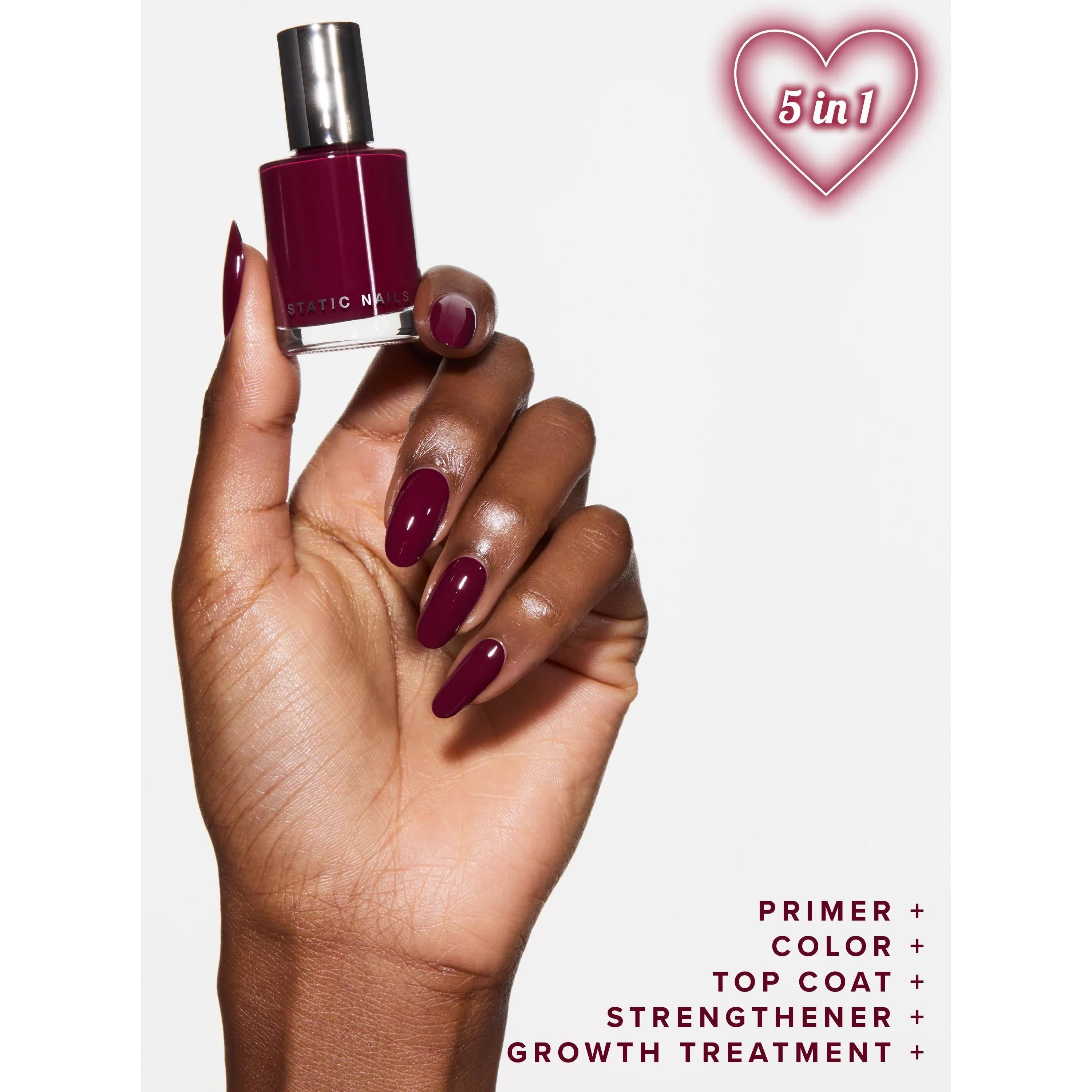 Static Nails - 5 In 1 Rapid Growth Treatment - Morello - Nail Lacquer at Beyond Polish