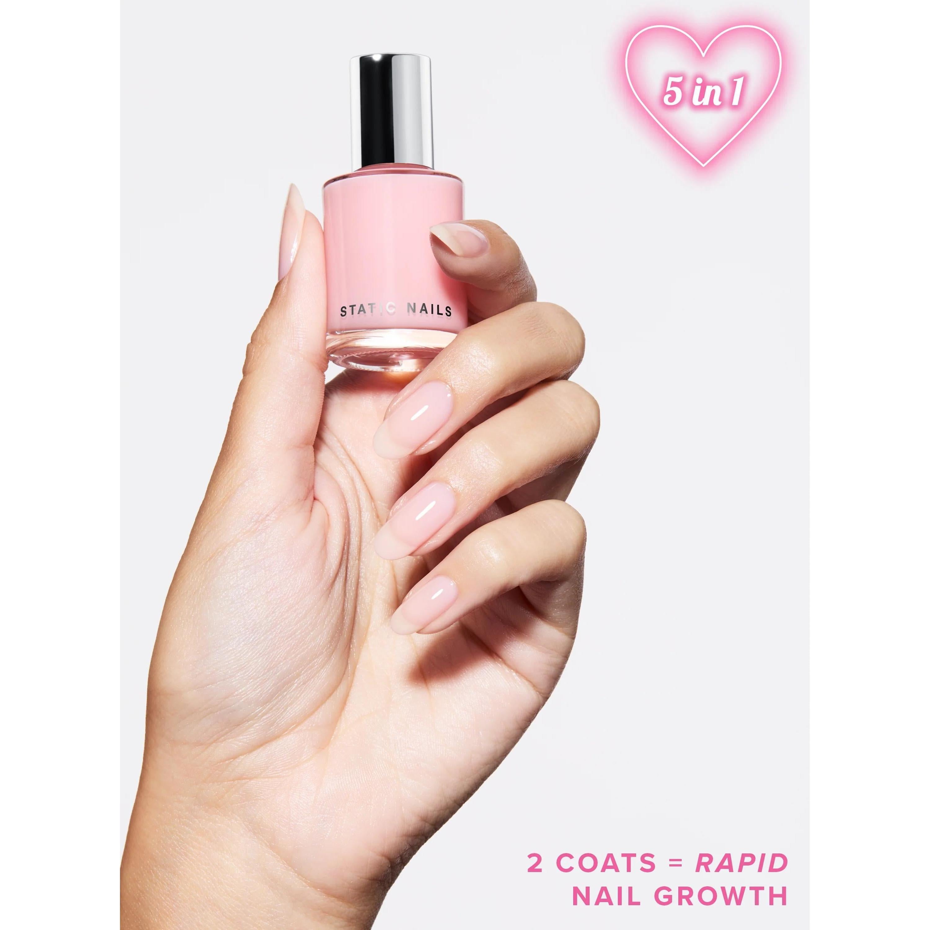 Static Nails - 5 In 1 Rapid Growth Treatment - Signiture Pink - Nail Lacquer at Beyond Polish
