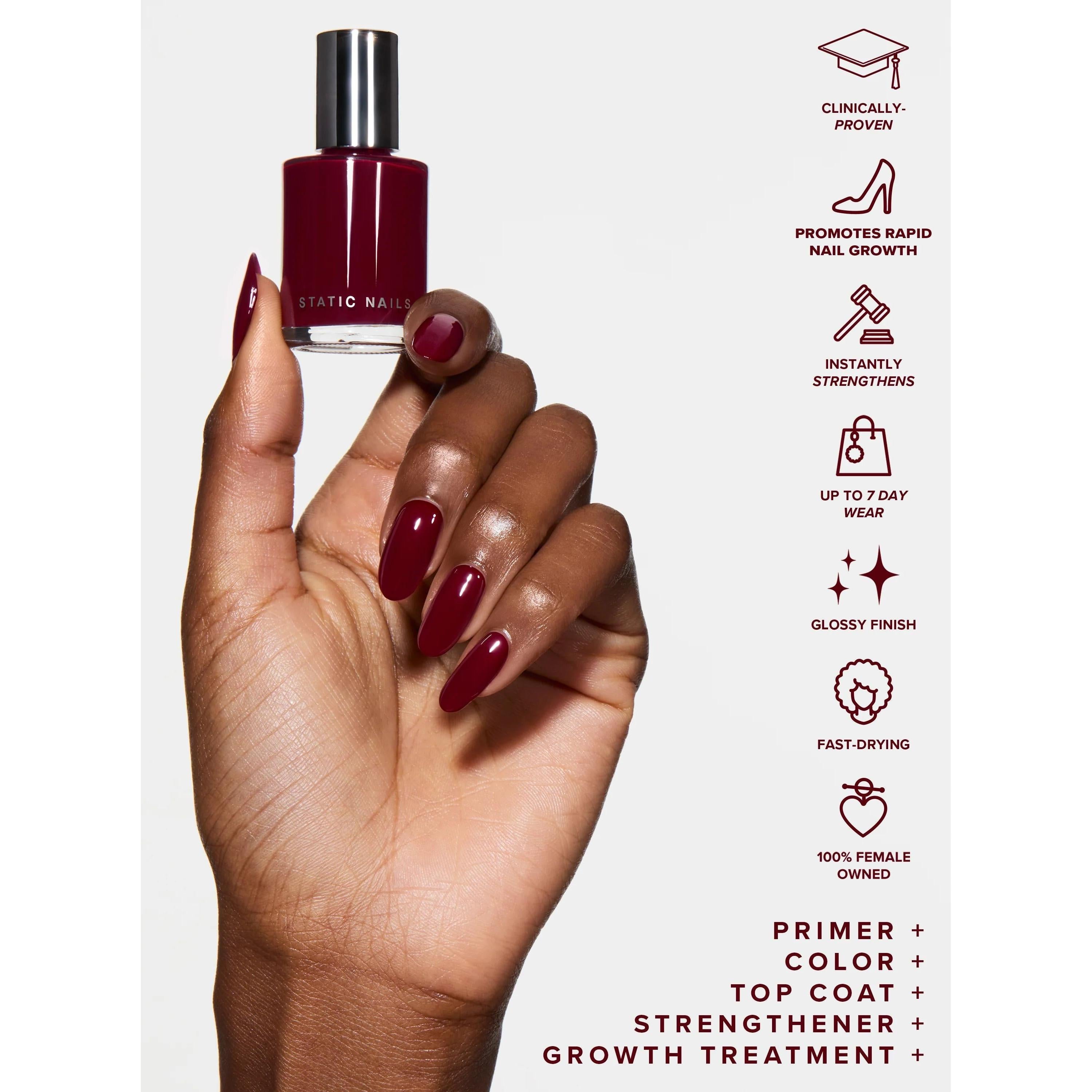 Static Nails - 5 In 1 Rapid Growth Treatment - Tongue Tied - Nail Lacquer at Beyond Polish