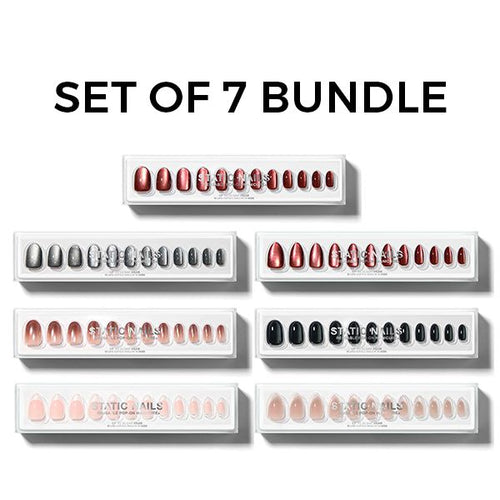 Static Nails - Reusable Pop-On Manicures -  Fall Winter Capsule Set of 7