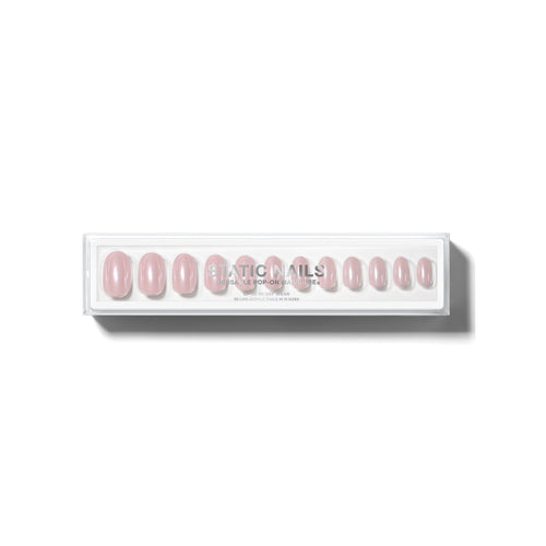 Static Nails - Reusable Pop-On Manicures - Glazed Pearl Pink - Round