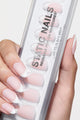 Static Nails - Reusable Pop-On Manicures - Matte French Almond - Nail Extensions at Beyond Polish