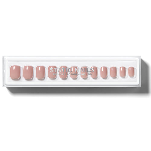 Static Nails - Reusable Pop-On Manicures - Peony Square