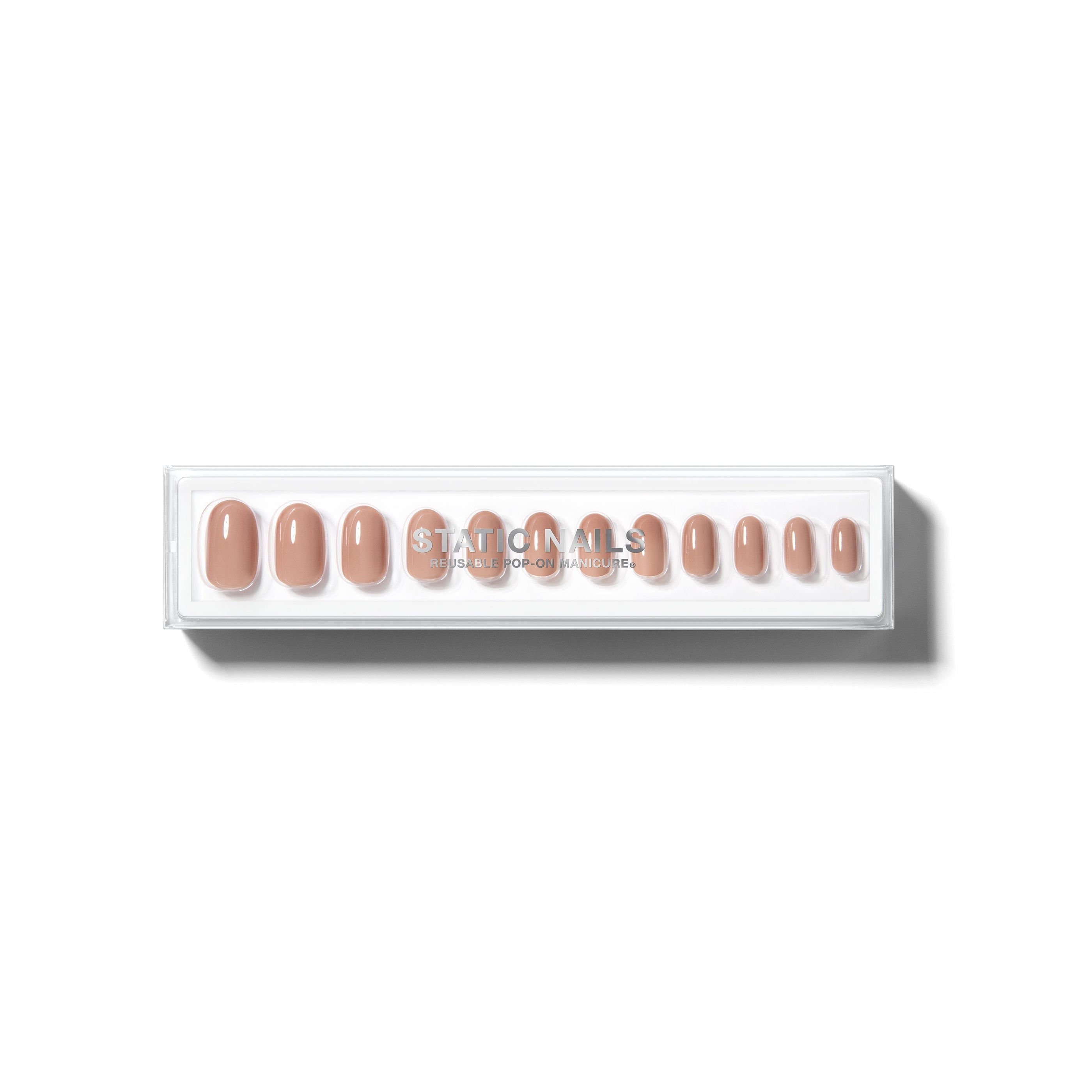 Static Nails - Reusable Pop-On Manicures - Toasted Sugar Round - Nail Extensions at Beyond Polish