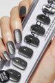 Static Nails - Reusable Pop-On Manicures - Velvet Slate - Nail Extensions at Beyond Polish