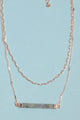 Stone Bar Layered Necklace - Necklaces at Beyond Polish