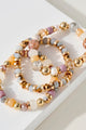 Stone Glass Beaded Bracelet Set - Bracelets at Beyond Polish