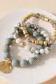 Stone Metal Beads Charm Bracelet - Bracelets at Beyond Polish
