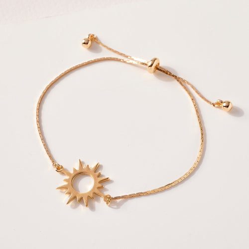 Sun Burst Bracelet in Gold